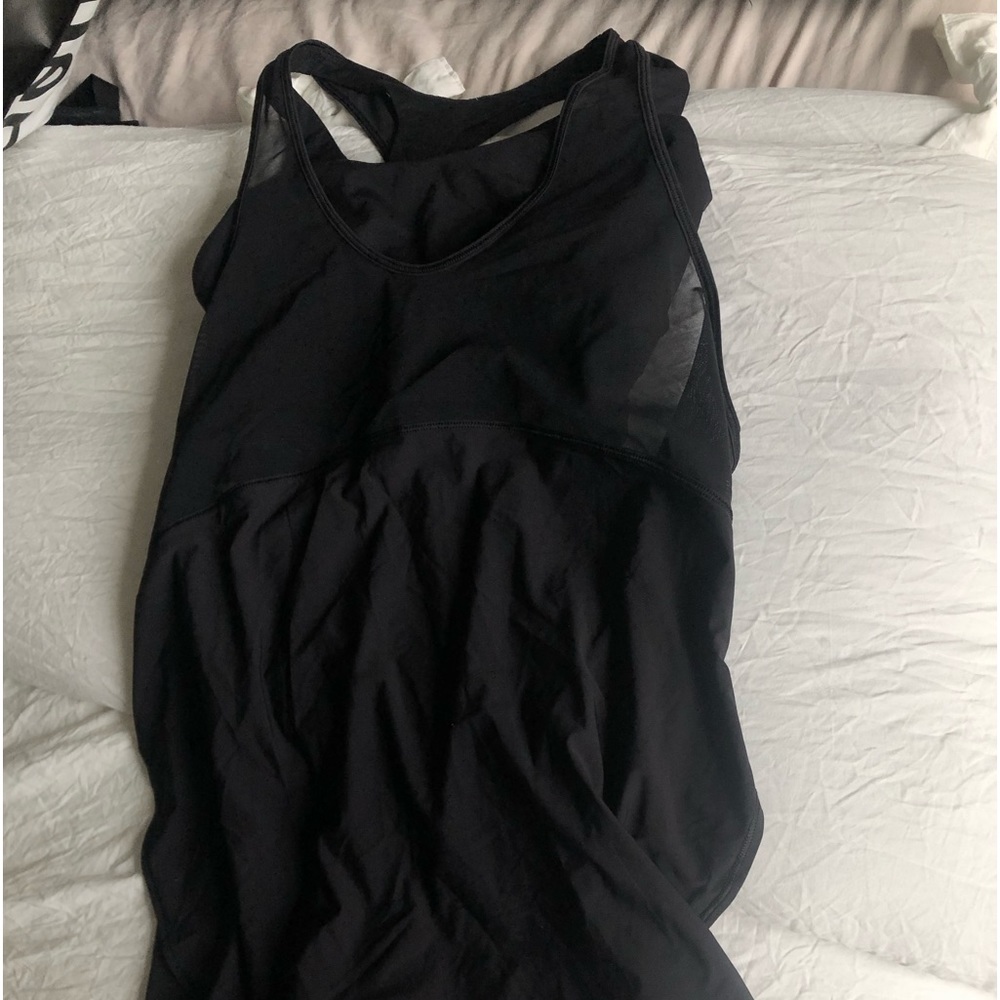 lululemon black mesh tank top